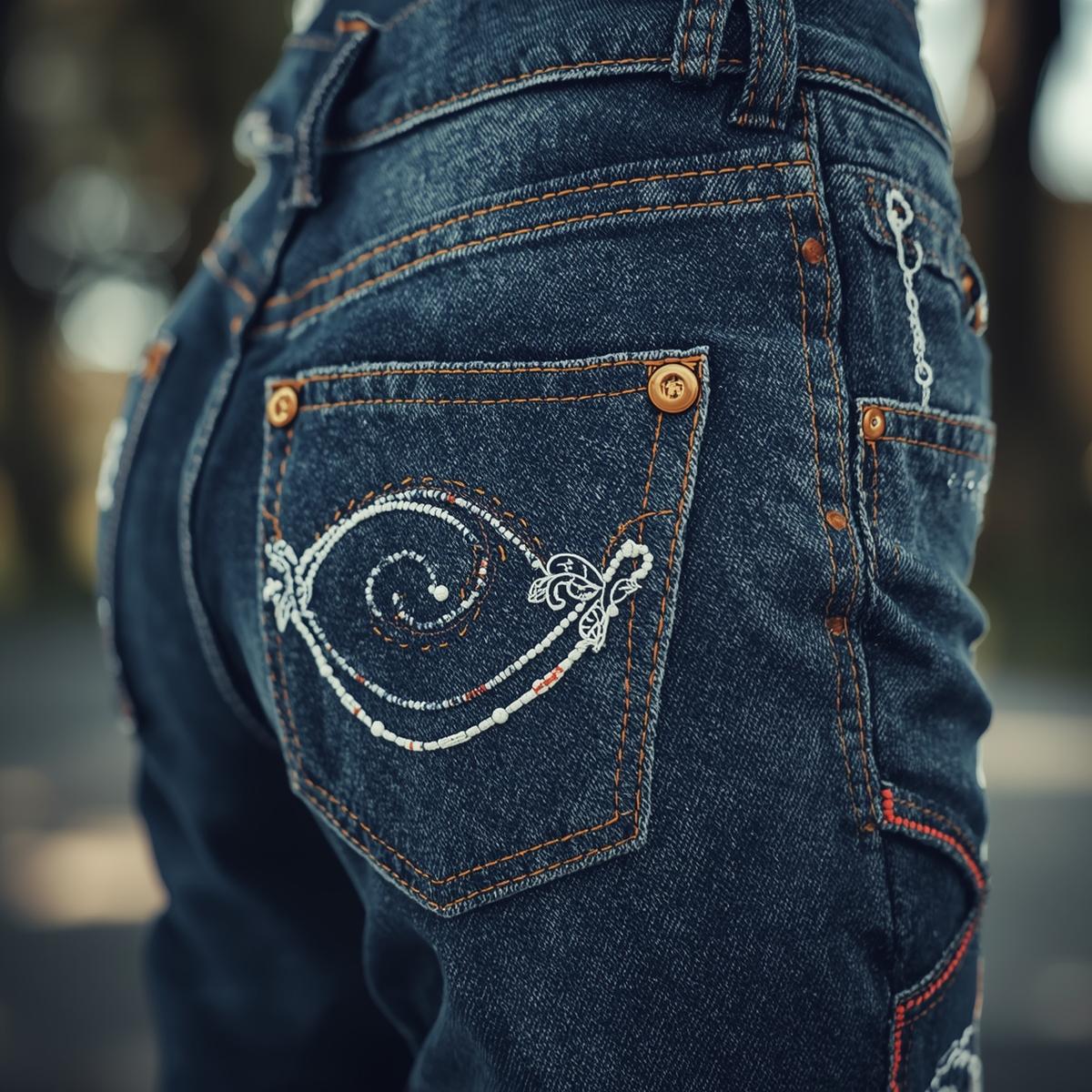 Upcycled denim pieces